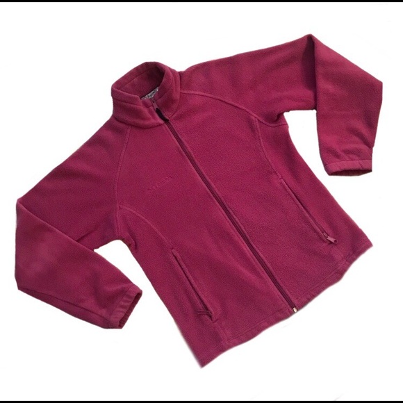 Columbia Soft Pink Full Zip Up Jacket Size Medium - Picture 1 of 5